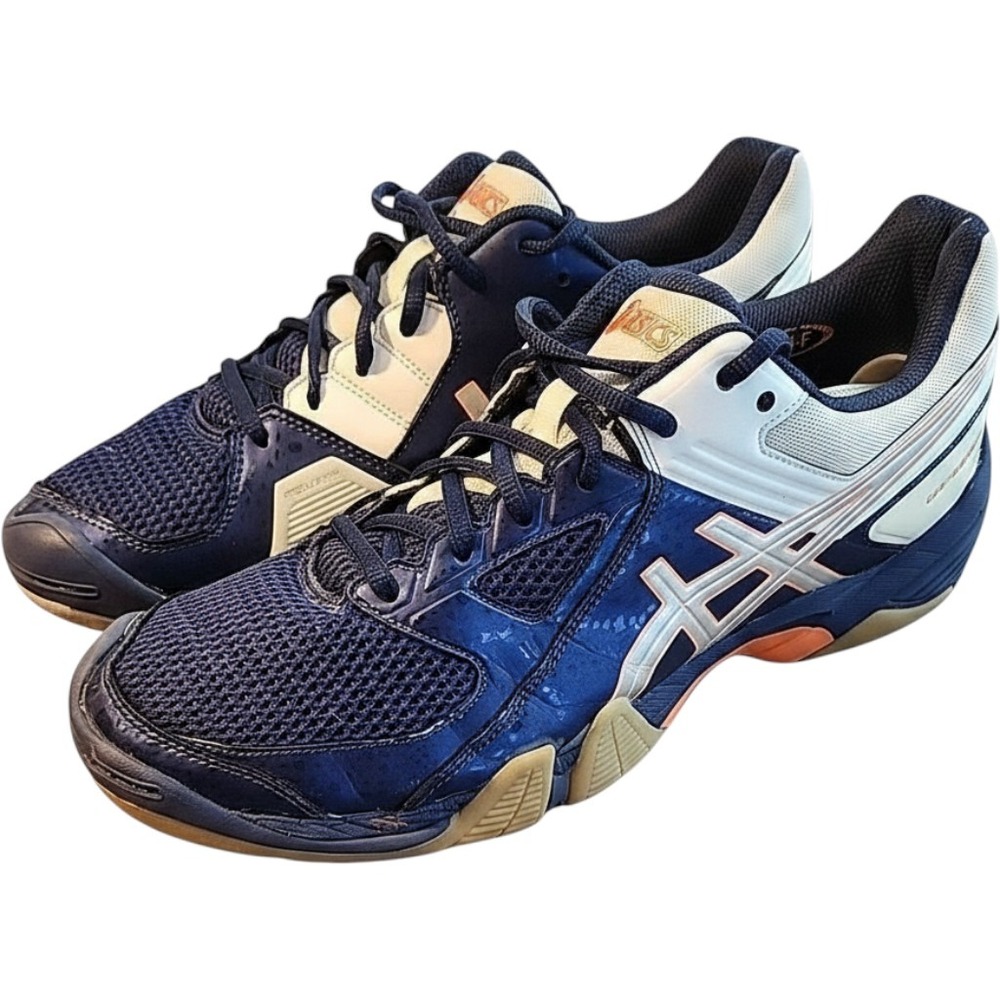 ASICS Gel-Dominion Volleyball Shoes Mens‎ Size 12 Navy White Orange
